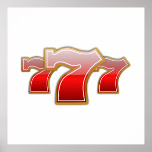 Lucky Sevens - Slot Machine Jackpot Poster