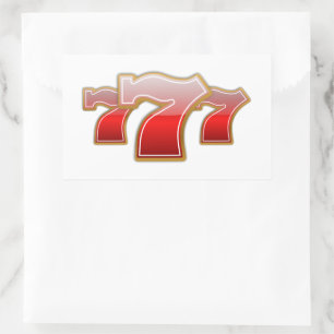 Lucky Sevens - Slot Machine Jackpot Rectangular Sticker