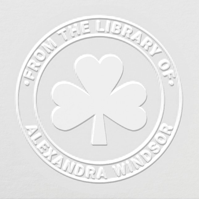 Lucky Shamrock #5 Library Book Name Embosser (Design)