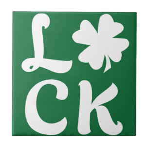 Lucky Shamrock Ceramic Tile