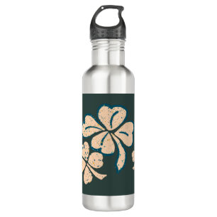 Lucky Shamrock Clover Green St. Patrick`s Day Stainless Steel Water Bottle