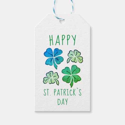 Lucky Shamrock Clover Happy St Patricks day  Gift Tags