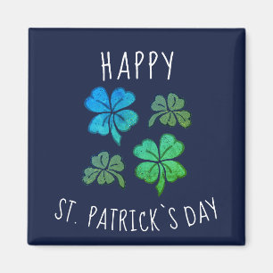 Lucky Shamrock Clover Happy St. Patrick`s day Magnet