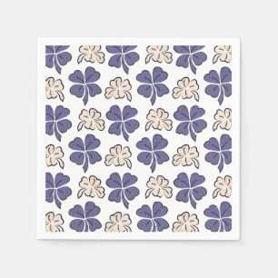 Lucky Shamrock Clover Pattern St. Patrick`s day Napkins