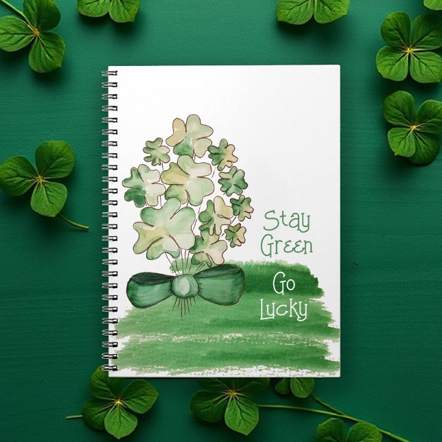 Lucky Shamrock Clover Watercolor Notebook (Creator Uploaded)