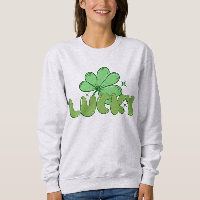 Lucky Shamrock Design Sweatshirt (Front)