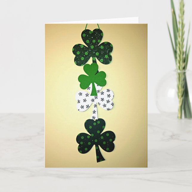 Lucky Shamrock Festive Season Card (Front)