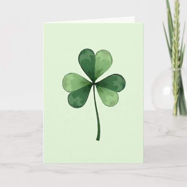 Lucky Shamrock For Partner Card (Front)