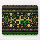 Lucky Shamrock Four-leaf Clover Green and Gold