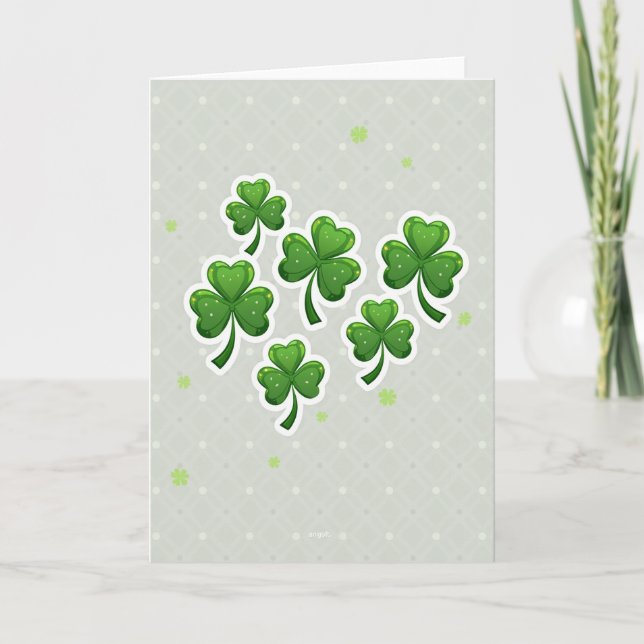 Lucky Shamrock Glossy Card (Front)