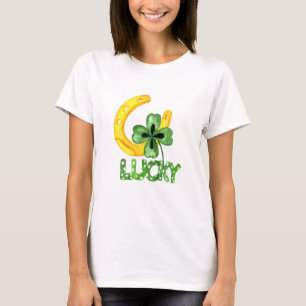 Lucky Shamrock & Horseshoe T-Shirt