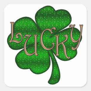 Lucky Shamrock ID961 Square Sticker