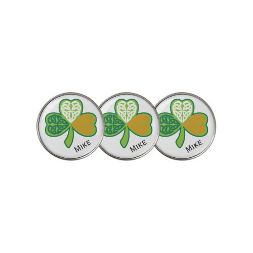 Lucky Shamrock Irish Clover Custom Unique Golfer Golf Ball Marker