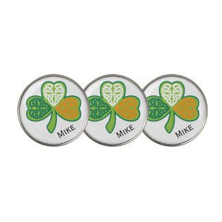 Lucky Shamrock Irish Clover Custom Unique Golfer Golf Ball Marker
