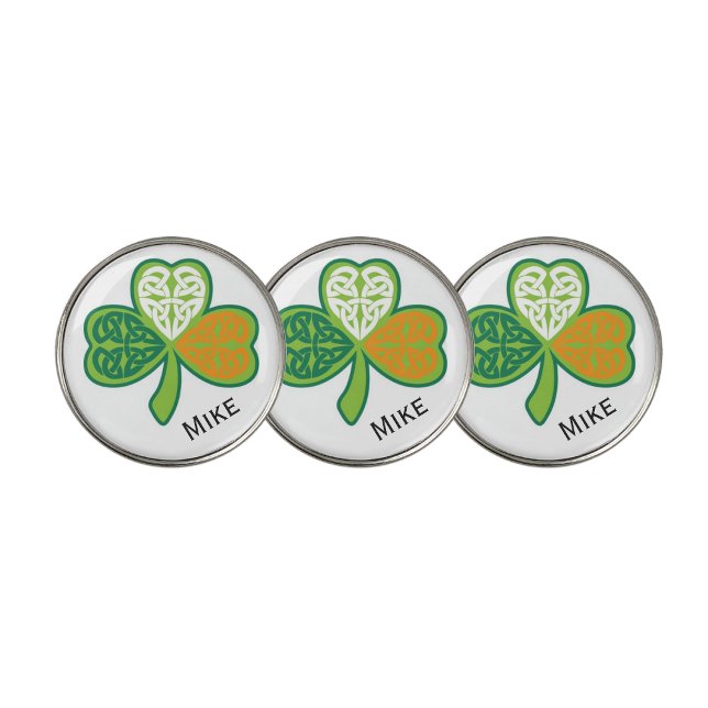 Lucky Shamrock Irish Clover Custom Unique Golfer Golf Ball Marker (Creator Uploaded)