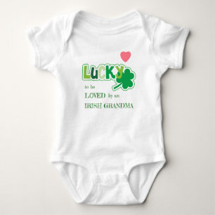 Lucky Shamrock Irish Grandchild Baby Bodysuit