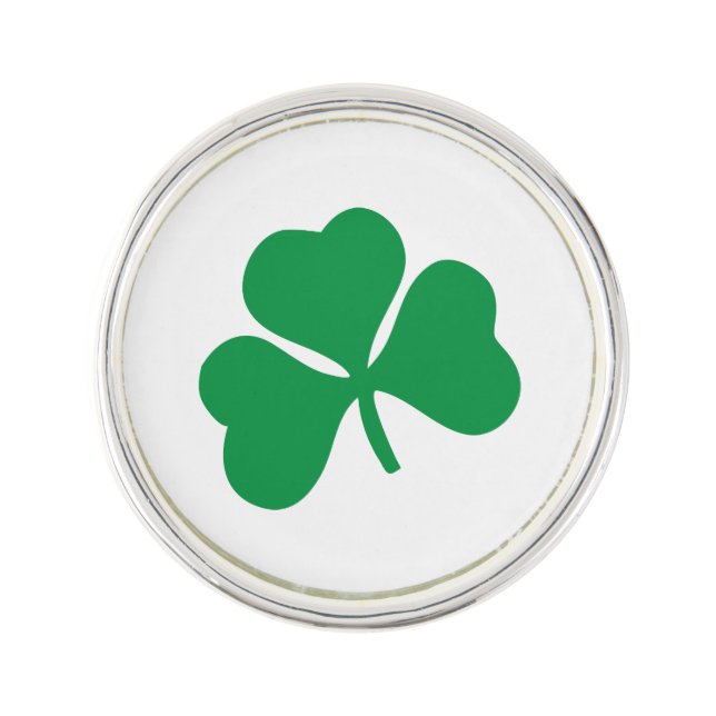 Lucky Shamrock Lapel Pin (Front)