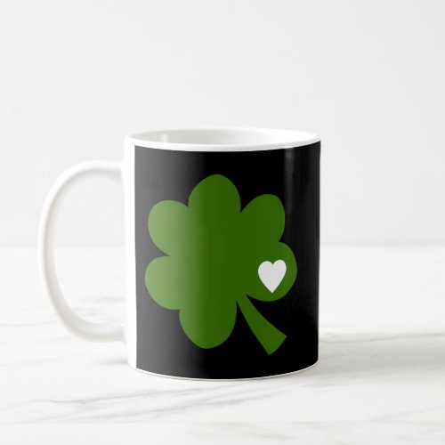 Lucky Shamrock Love _ Four Leaf Clover Heart Coffee Mug