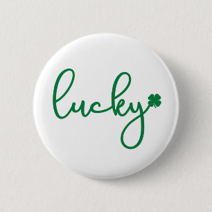 Lucky Shamrock Luck St. Patrick's Day Celebration Button