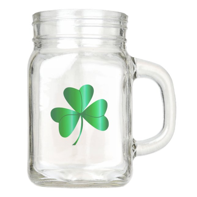 Lucky Shamrock Mason Jar (Front)