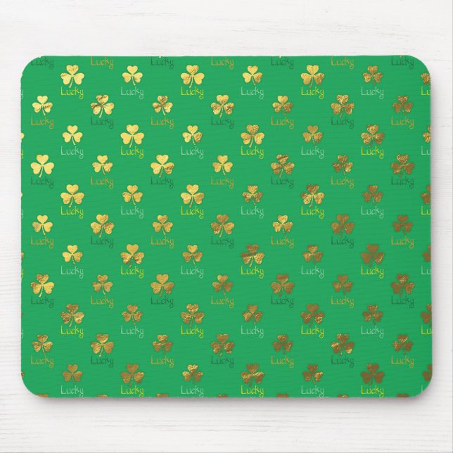 Lucky Shamrock Mousepad (Front)