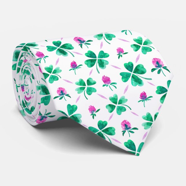 Lucky shamrock neck tie (Rolled)
