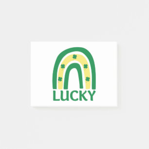 Lucky Shamrock Rainbow St Patricks Post-it Notes