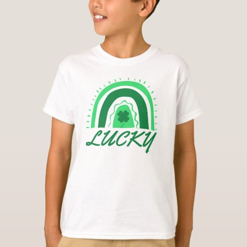 Lucky Shamrock Rainbow St Patricks T_Shirt