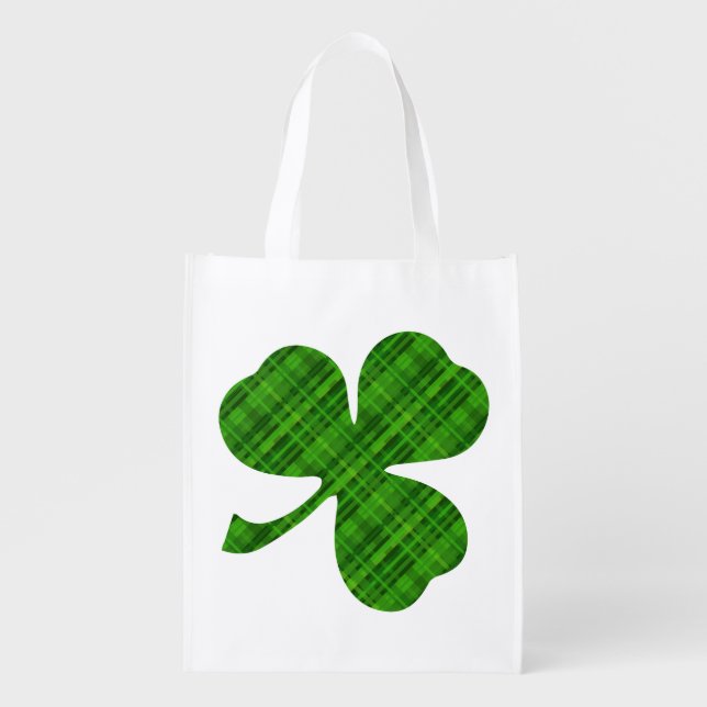 Lucky Shamrock Reusable Tote Bag (Front)