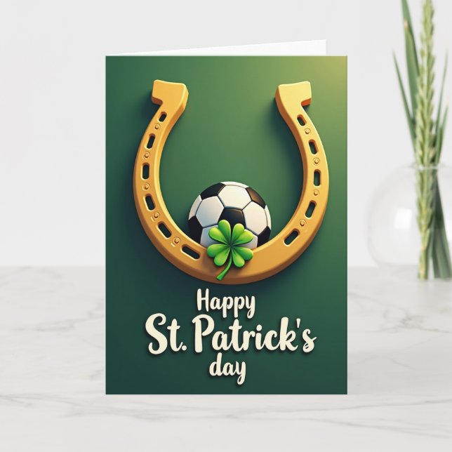 Lucky Shamrock Soccer Card (Front)