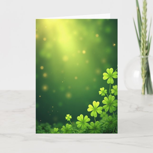 Lucky Shamrock Springtime Card (Front)