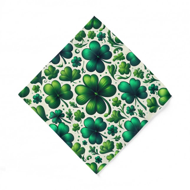 Lucky Shamrock St. Patrick’s Day Festive Bandana (Front)
