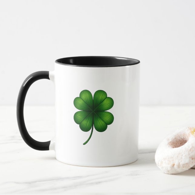 Lucky Shamrock St. Patrick’s Day Mug (With Donut)