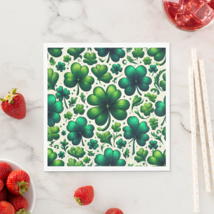 Lucky Shamrock St. Patrick’s Day Party Napkin