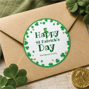 Lucky Shamrock St. Patrick’s Day Stickers