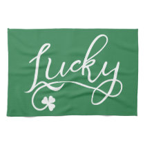 Lucky Shamrock St Patricks Day Irish Kitchen Towel