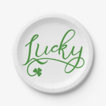 Lucky Shamrock St Patricks Day Paper Plates