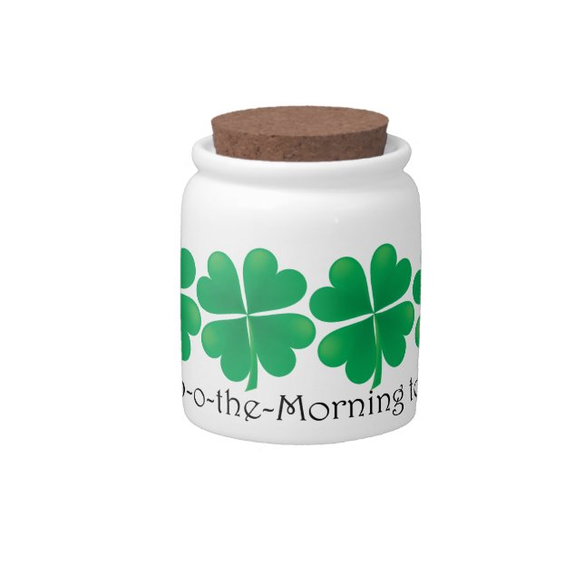 Lucky Shamrock Treat Jar (Front)