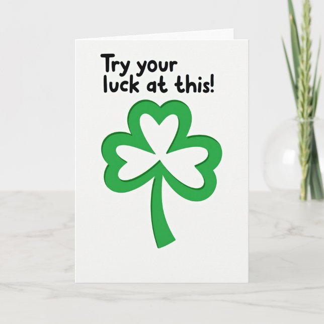 Lucky Shamrock Try Luck Card (Front)
