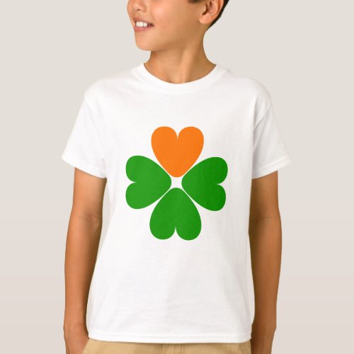 Lucky Shamrock With Heart In The Right Place T_Shirt