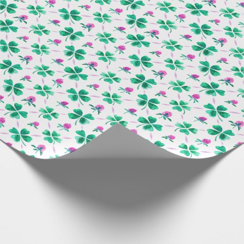 Lucky shamrock wrapping paper