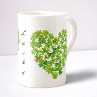 Lucky Shamrocks Bone China Mug