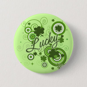 Lucky Shamrocks Button