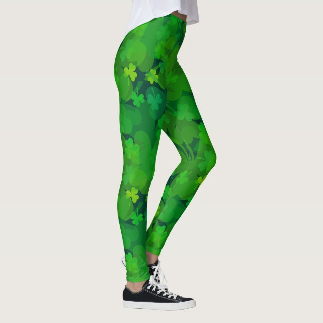 Lucky Shamrocks - Clovers All Over Leggings (Right)