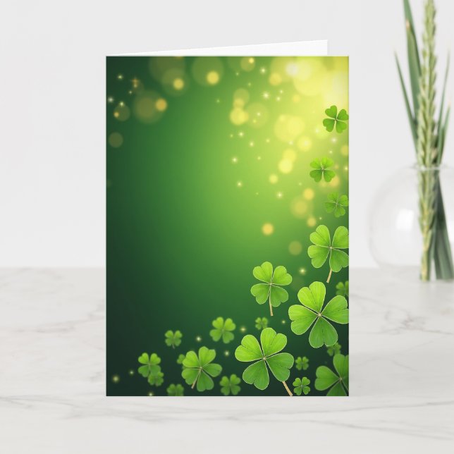 Lucky Shamrocks For Partner Card (Front)