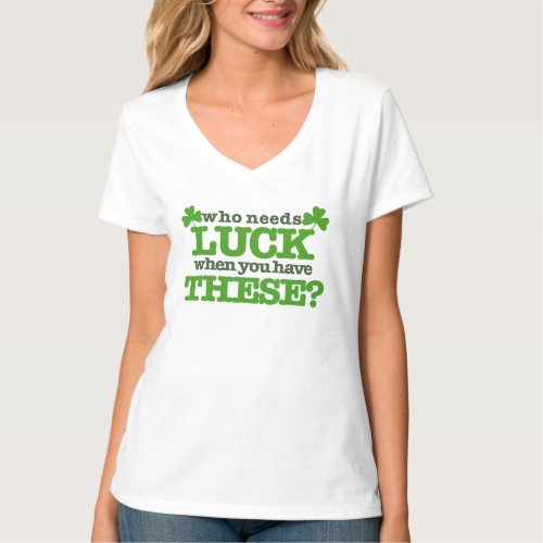 Lucky Shamrocks for Women T_Shirt