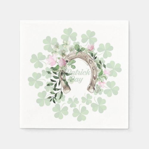 Lucky Shamrocks Paper Plates Napkins