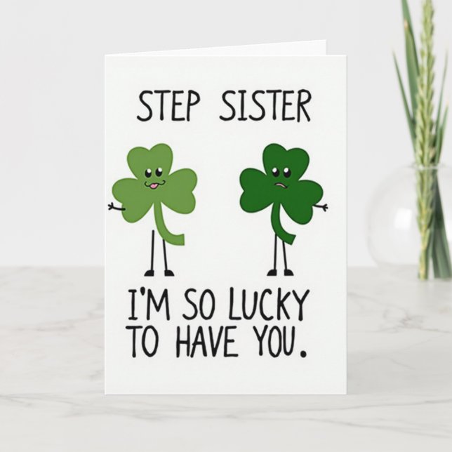Lucky Shamrocks Sister Card (Front)
