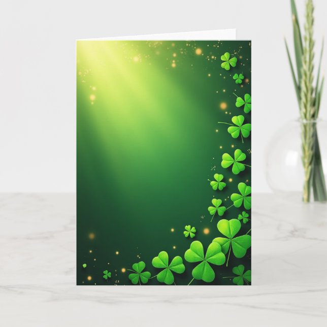 Lucky Shamrocks Spring Card (Front)