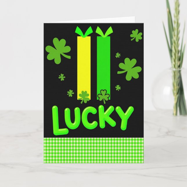 Lucky Shamrocks St Patricks Card (Front)